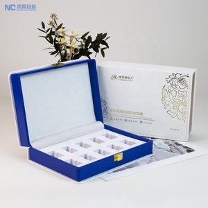 Benutzer definierte Parfüm Kollagen Peptide Pulver Holz PU Leder Verpackungs boxen Peptide Flasche Luxus Leder Kosmetik Verpackungs <span class=keywords><strong>box</strong></span> - Product Image 4