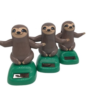 Wholesale Solar Energy Sloth <strong>Swing</strong> Ornaments Car Accessories Creative PVC Cartoon <strong>Doll</strong> Custom Gifts - Product Image 1