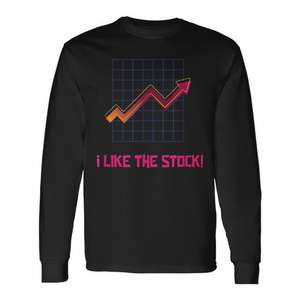 T-shirt à manches longues pour le commerce de détail et les investisseurs, motif 'I Like', produit promotionnel amusant - Product Image 1
