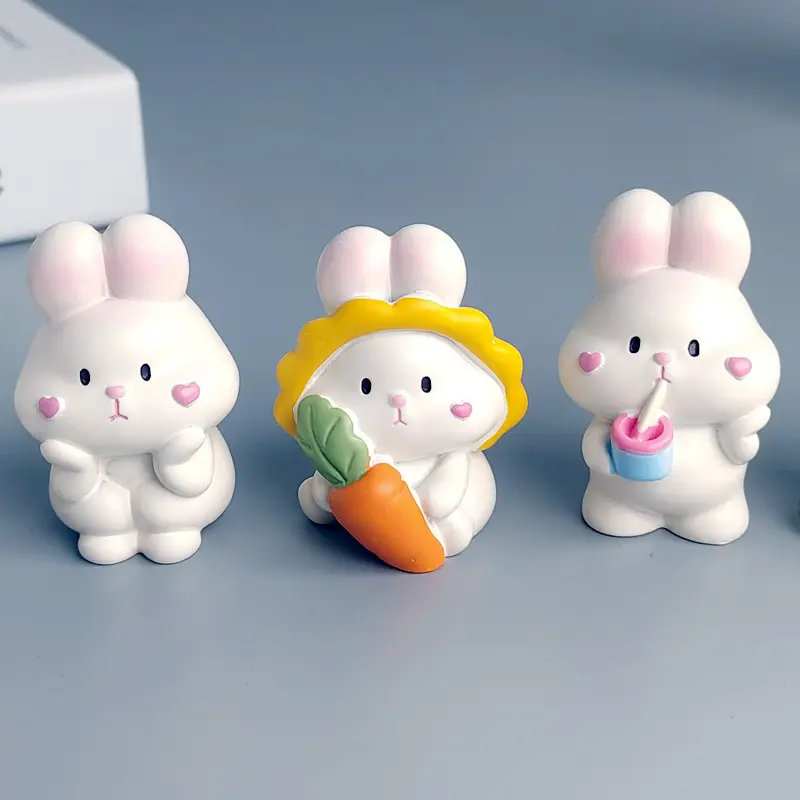 Factory Price Custom Magnet Resin Cute Rabbits Fridge Magnet for Souvenir