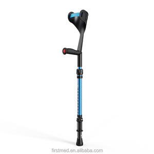 Béquille en aluminium pour le bras |   <span class=keywords><strong>Canne</strong></span> de marche légère et réglable en hauteur <span class=keywords><strong>avec</strong></span> amortisseur de chocs et support de coude détachable - Product Image 2