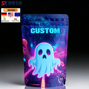 ถุงซิปล็อคแบบตั้งได้พิมพ์ลายตามสั่ง: ถุงซิปกันกลิ่นขนาด 3.5 กรัม ผลิตจากฟิล์มโพลีเอสเตอร์สำหรับบรรจุภัณฑ์อาหาร - Product Image 1