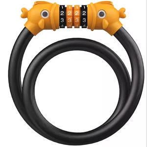 स्टील संयोजन 4 अंकों का पासवर्ड डिजिटल एंटी-चोरी साइकिल केबल लॉक बच्चों के लिए सुरक्षा सुविधाओं के साथ - Product Image 6