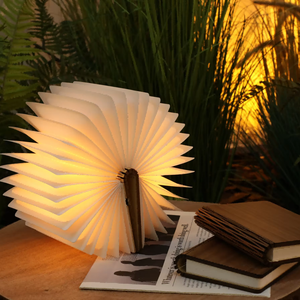 Hot bán tùy chỉnh biểu tượng cuốn sách Đèn <span class=keywords><strong>Led</strong></span> Đọc Sách ánh sáng 3/5 màu sắc bằng gỗ gấp ma thuật đêm cuốn sách đèn phòng ngủ <span class=keywords><strong>USB</strong></span> Battery Powered - Product Image 2