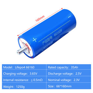 Baterai Penyimpanan Energi Surya Lithium Ion Lifepo4 Silinder 2.3V 35AH 66160 6000 Siklus untuk Penggunaan Rumah & Industri - Product Image 3