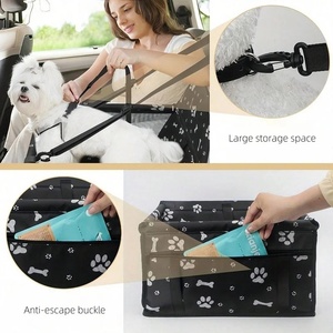 Assento de Carro para Animais de Estimação, Bolsa Portátil de Luxo para Cães e Gatos, Leve, Dobrável, Respirável e Não Abafada, Acessório para Assento de Carro - Product Image 6