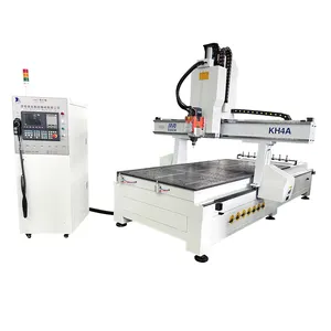 Cepat KH4A 3d kayu ATC berputar poros 4 sumbu ukiran kayu cnc router