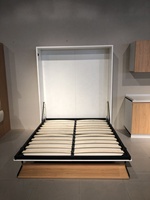 NOVA Lit Mural Mural en Bois Pliant Moderne et Transformable avec Bureau et Étagère