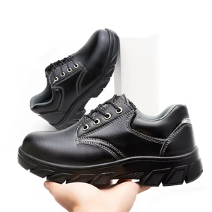 Stivali di Sicurezza Impermeabili OEM, <span class=keywords><strong>Scarpe</strong></span> <span class=keywords><strong>da</strong></span> <span class=keywords><strong>Lavoro</strong></span> in Pelle PU Impermeabili per Uomo, <span class=keywords><strong>Scarpe</strong></span> Nere a Taglio Basso con Punta in Ferro - Product Image 3