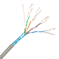 Cable LAN FTP/UTP CMR sin blindaje de 23/24 AWG, rollo de 1000 pies, cable de comunicación de cobre Cat 5 para computadora