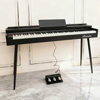 Beisite T-181 Portable Digital Piano Keyboard 88 Keys Professional Solid Wood Soundboard Touch-Sensitive Weighted Keys Case