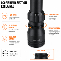 SPECPRECISION 3-9x40 Scope 25.4mm Tube SFP Reticle Non-Illuminated Ringan Tahan Guncangan Hadiah Gratis 2 Buah Dudukan untuk Berburu