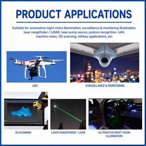 <span class=keywords><strong>Diode</strong></span> laser infrarouge VCSEL 940nm <span class=keywords><strong>3W</strong></span> Gaas SMD haute intensité pour caméra CCTV, vision nocturne, reconnaissance faciale, détection - Product Image 6