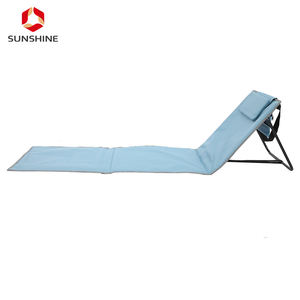 Colchoneta de <span class=keywords><strong>playa</strong></span> ajustable para exteriores, colchoneta ligera de 3 posiciones, libre de arena, <span class=keywords><strong>reclinable</strong></span>, con bolsa de almacenamiento de almohada, tumbona - Product Image 2