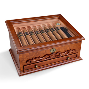 Buena calidad gran capacidad <span class=keywords><strong>cedro</strong></span> madera hidratante lujo cigarro Humidor caja gabinetes para tienda <span class=keywords><strong>de</strong></span> humo - Product Image 1