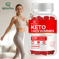 Qbioflex OEM Gummies véganes Keto ACV pour la perte de poids, supplément quotidien, gummies au vinaigre de cidre de pomme pour adultes, stimule l'énergie