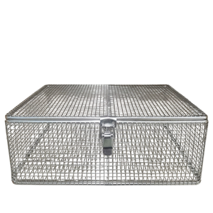 Cesta de malla metálica de acero inoxidable 304 de grado alimenticio, completamente equipada, para almacenamiento de líquidos y accesorios de maquinaria. - Product Image 4