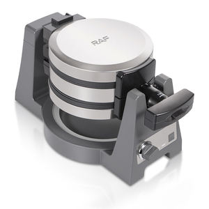 جهاز صنع الوافل RAF بقوة 1400 واط، هيكل دوار، تسخين موحد من الجانبين، ألواح متينة غير لاصقة لطهي الوافل بشكل متناسق - Product Image 2