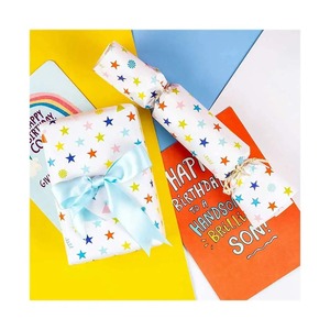 Custom Eco-Friendly Recyclable Double-Sided Digital Printed <b>Tissue</b> <b>Paper</b> Roll Stars <b>Pattern</b> for Birthday Gift Wrapping - Product Image 1