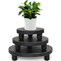 Ensemble de 3 tabourets en bois pour plantes, directement de l'usine, pour la décoration de Noël en extérieur, pour la cour familiale