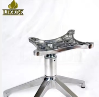 Base de pouf pivotante à 360 degrés en alliage d'aluminium poli, 4 étoiles, pour chaise longue de loisirs – Grande Vente