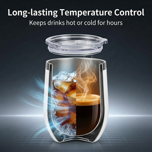 12oz Moderne Back-to-School Reistumbler Vacuüm Geïsoleerde RVS Koffiebeker met Deksel voor Kamperen en Kantoor - Product Image 3