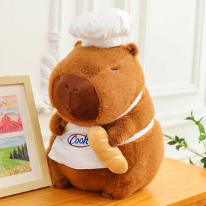 Super doux réversible Capybara peluche chapeau de chef <span class=keywords><strong>Ted</strong></span> ours oreiller ODM personnalisation couette pour la décoration intérieure - Product Image 2