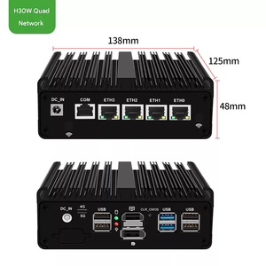 มินิพีซีอุตสาหกรรมไร้พัดลม BKHD N150 4 LAN 2.5G Intel I226V DDR5 4G 5G IoT Edge Gateway - Product Image 5