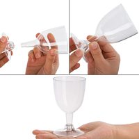 Verre à vin en plastique transparent de 5 oz sans BPA et Recyclable, gobelet à vin incassable, gobelets jetables et réutilisables