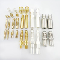 Connecteur audio banane plaqué or 4 mm, borne à souder, fiche jack, contact en laiton et cuivre, câblage PCB, aviation, dispositif médical