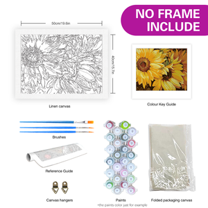 Pintura DE PAISAJE DE GIRASOL por números <span class=keywords><strong>para</strong></span> adultos, fácil acrílico DIY <span class=keywords><strong>para</strong></span> colorear <span class=keywords><strong>con</strong></span> números, decoración del hogar <span class=keywords><strong>para</strong></span> principiantes - Product Image 2