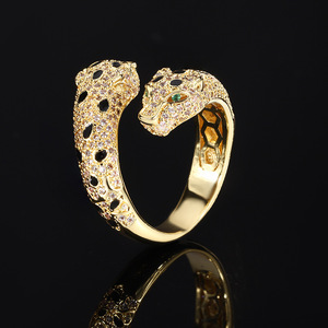 Nouvelle bague léopard rétro haut de gamme 2026, style européen et américain, mode personnalité, diamant exagéré - Product Image 6