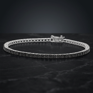 Everyday Elegant Women's 14K Yellow <b>Gold</b> Rhodium Plated Tennis <b>Bracelet</b> 3.82 Carats Natural Brilliant Cut Party Gift Bangles - Product Image 1