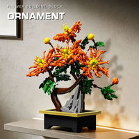 MJI 13119 Bloc de construction créatif en forme de griffe de dragon et de chrysanthème, ensemble de jouets éducatifs pour enfants, jouet en plastique