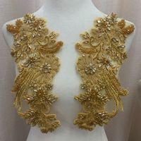 Corsage Corset en Tissu Brodé de Cristaux, Paillettes Florales, Strass et Perles