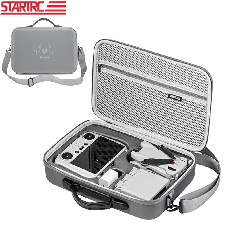 STARTRC Hardshell Carrying Case Hand-held Bag Waterproof for DJI Mini 3 RC Drone Accessories with screen remote control