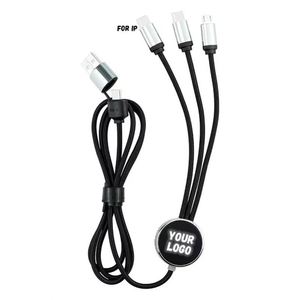 Gift Glow Logo Light up Multi Ports Phone Usb 3 in 1 Led <b>Charging</b> <b>Cable</b> Custom Promotional Gifts - Product Image 6