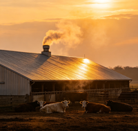 Prix direct usine, faible coût, bâtiment moderne préfabriqué en structure acier pour élevage de moutons, chèvres, ferme laitière et hangar pour vaches laitières