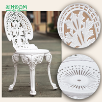 Ensembles de table à manger et de chaises d'extérieur en métal européen de luxe pour la ferme et l'hôtel Courtyard Park