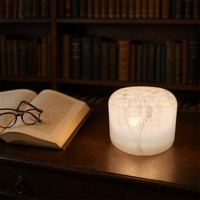 Lampe décorative en marbre naturel rechargeable à LED de luxe pour bureau et salon