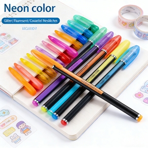 Stylos <span class=keywords><strong>gel</strong></span> pailletés aux couleurs néon vives, 12 pièces, 1,0 mm - Stylos artistiques pailletés/fluorescents/<span class=keywords><strong>gouache</strong></span>/métalliques pour l'artisanat, le bullet journaling - Product Image 5