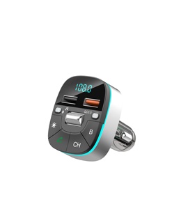 Agetinr Bộ Phát Sóng FM <span class=keywords><strong>Bluetooth</strong></span> T75 Bộ Chuyển Đổi Nhạc AUX Sạc Nhanh 18W QC3.0 Bộ Chuyển Đổi Nhạc 7 Đèn Kích Hoạt Siri Bass EQ Máy Nghe Nhạc MP3 - Product Image 4