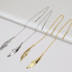 Pendientes Largos de Plata S925 con Diseño de Rosa para Mujer, Accesorio Moderno con Soporte Hueco para 8-15 Perlas, Estilo Religioso 899 - Product Image 1