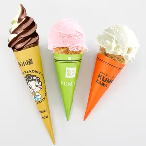 Ice Cream Cone Ice Cream Cone Holder Disposable Brittle Paper Cone Holder
