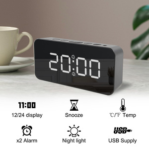 <span class=keywords><strong>Led</strong></span> Đồng hồ báo thức gương điện tử bàn sân vận động đồng hồ kỹ thuật số hiển thị hiện đại tự động đèn Nền Báo lại máy tính để bàn đồng hồ báo thức - Product Image 2