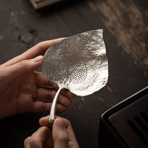 Handmade Tin <b>Tea</b> Strainer Set Hammered Silver Kung Fu <b>Tea</b> Filter <b>Infuser</b> Accessories Household Use Dehua Origin - Product Image 4