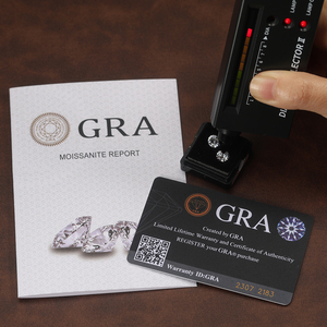 <span class=keywords><strong>Orecchini</strong></span> <span class=keywords><strong>Pendenti</strong></span> RINNITN MOE13 con Moissanite Taglio Rotondo, Placcati in Oro 14K, Argento 925, Diamante Sintetico VVS, Chiusura a Leva Francese per Donne - Product Image 5