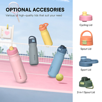 Bouteilles d'eau sportives Hong Ling Fashion, écologiques, non jetables, en acier inoxydable, bouteille isotherme sous vide