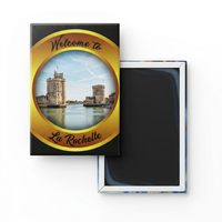 OEM Bedruckter Frankreich-Stadtlandschafts-Blechmagnet Kundenspezifischer Touristen-Kühlschrankmagnet Souvenir