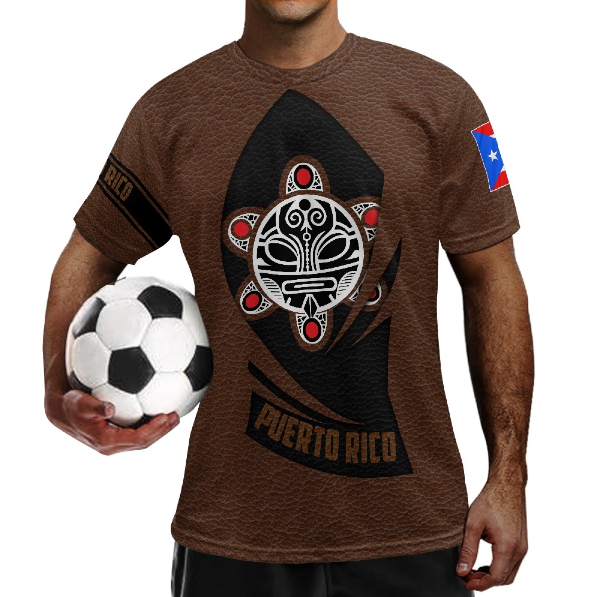 Puerto Rico Soccer Wear Jersey Football Uniform Fitness Print On Demand magliette sportive per uomo elegante manica corta in poliestere